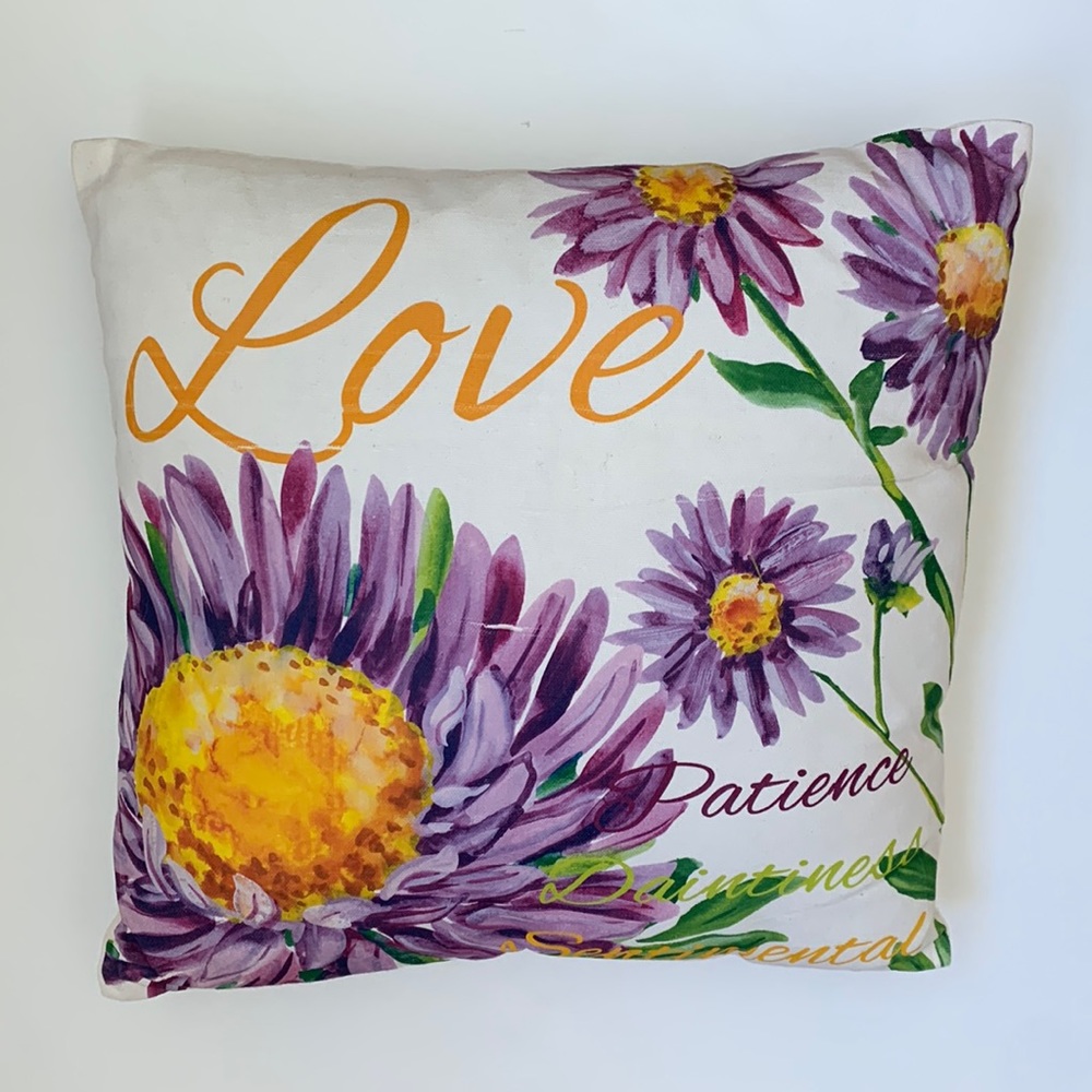 Aster September Birthday Flower Pillow 💜